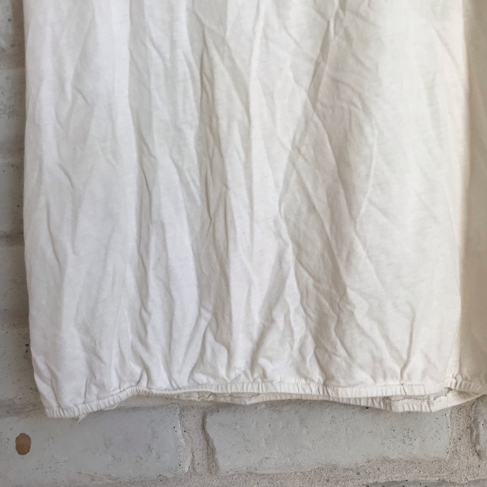 LOFT Cream Ruffle Tank Top M - Picture 3 of 7